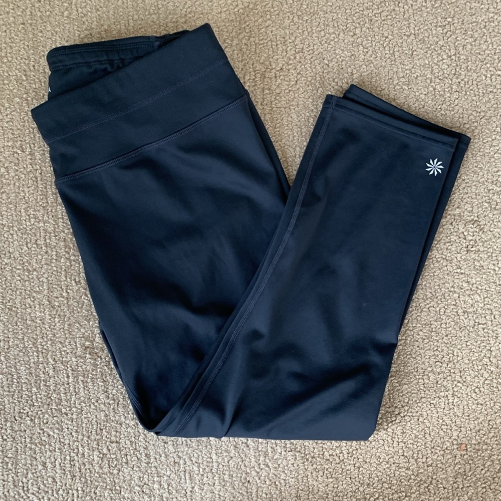 Athleta Black Large Tall Workout Cropped Tight